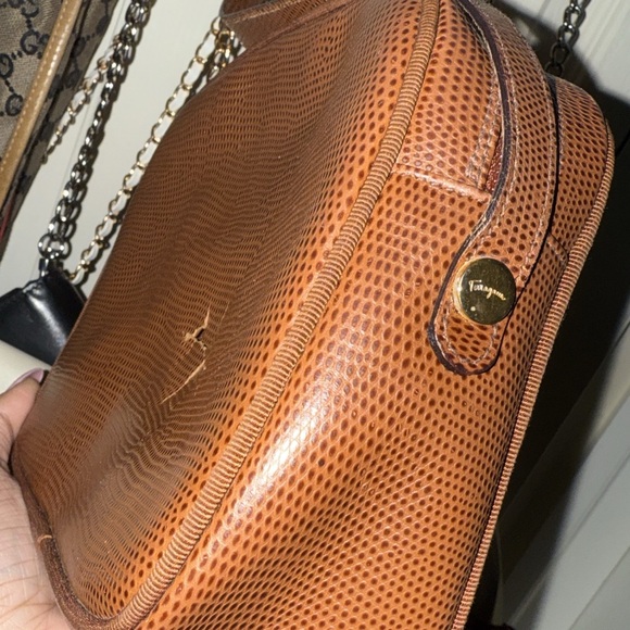 Ferragamo Brown Shoulder Bag- SOLD AS IS - Picture 3 of 4